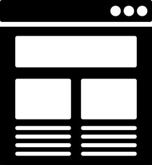 Poster - Web browser icon in b&w color.