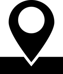 Poster - Illustration of map pin icon or symbol.