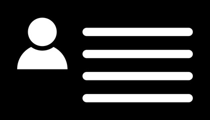 Sticker - Identification card (ID) icon in B&W color.