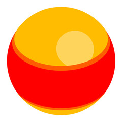 Wall Mural - 3D illustration of infographic ball in red and yellow.