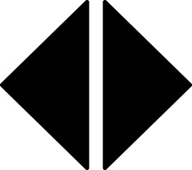 Sticker - Double arrow icon in b&w color.