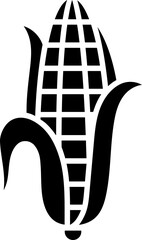 Wall Mural - Corn glyph icon or symbol.