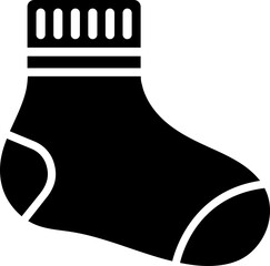 Sticker - Socks icon in b&w color.