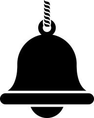 Wall Mural - Bell icon in black color.