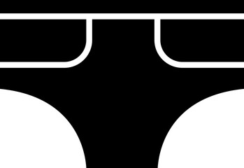 Illustration of diaper icon or symbol.