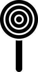 Sticker - Illustration of lollipop icon in b&w color.