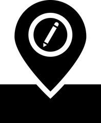 Sticker - Edit location map icon or symbol.