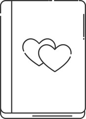 Canvas Print - favourite book concept icon in line art.