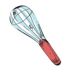 Sticker - Whisk element on white background.