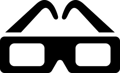 Poster - B&W illustration of eyeglasses icon.