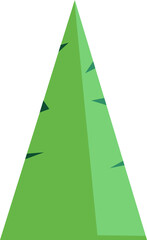 Canvas Print - Green paper cut style xmas tree.