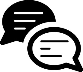 Sticker - Vector illustration of speech bubble or message icon.