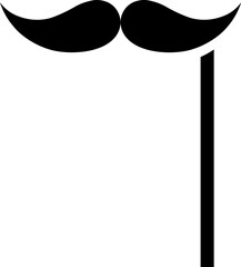 Sticker - Mustache party prop icon or symbol.