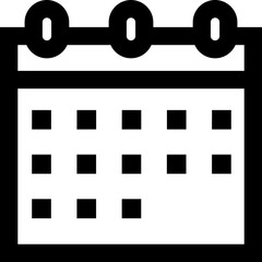 Canvas Print - Calendar icon or symbol in line art.