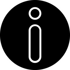 Sticker - Glyph information icon or symbol.