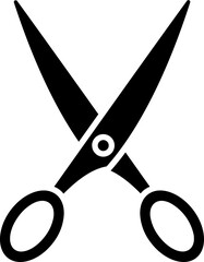 Sticker - Isolated scissors glyph icon or symbol.