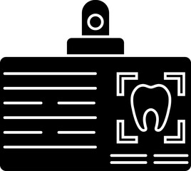 Poster - Dental Id card icon in flat style. 