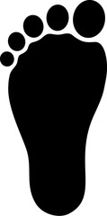 Poster - Footprint icon in black color.