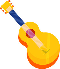 Wall Mural - Vector illustration of guitar element.