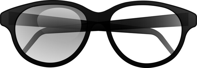 Sticker - Isolated eyeglasses element on white background.