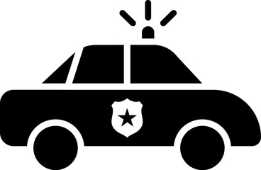 Poster - Illustration of police car icon.