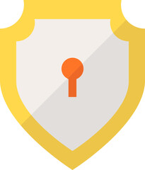 Canvas Print - Shield lock icon in flat style.