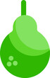 Illustration of pear icon in flat style.