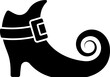 © Abdul Qaiyoom - Witch shoe glyph icon in flat style.