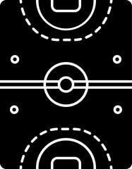 Poster - Illustration of playground field glyph icon.