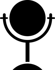 Sticker - Mirror icon or symbol in b&w color.