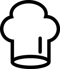 Wall Mural - Illustration of Chef Hat icon in thin line art.