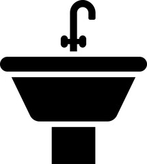 Poster - Illustration of sink icon or symbol.