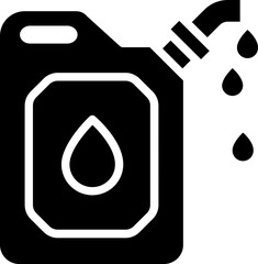 Sticker - Jerry can icon in flat style.