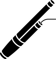 Sticker - Bassoon icon in glyph style.