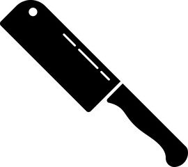 Poster - B&W cleaver icon in flat style.