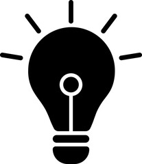 Poster - Lighting bulb or idea icon or symbol.