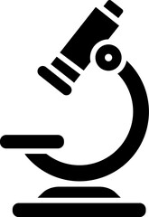 Sticker - Isolated microscope glyph icon.