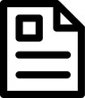 Isolated document icon or symbol in flat style.
