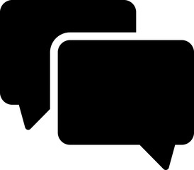 Sticker - Chat or communication icon in b&w color.