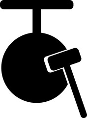 Sticker - Illustration of bell in black color.