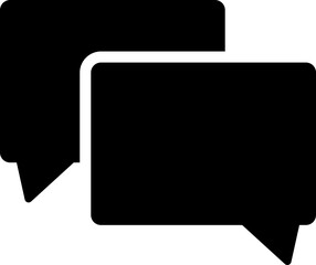 Poster - Comment or speech bubble icon in black color.