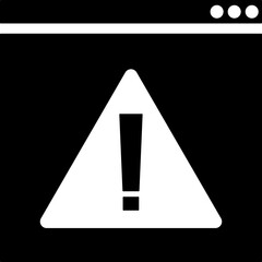 Poster - Error or warning message on browser window icon.