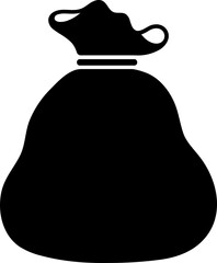 Poster - Money bag icon in b&w color.