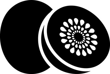 Sticker - Kiwi glyph icon or symbol.