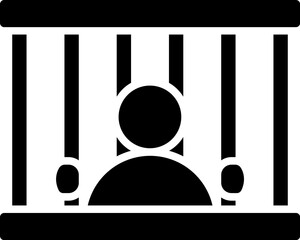 Poster - Vector illustration of criminal jail icon.