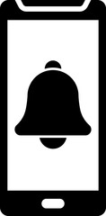 Poster - Mobile notification icon in b&w color.