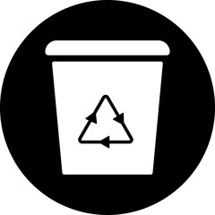 Sticker - Vector illustration of recycle bin icon.