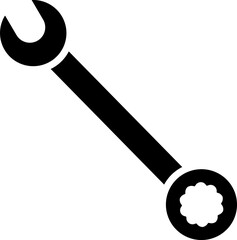 Poster - Ring wrench glyph icon.