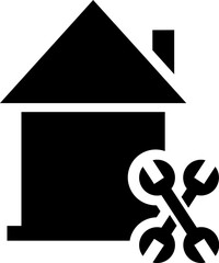 Sticker - Service center icon or symbol.