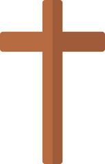 Canvas Print - Jesus Cross sign or symbol in brown color.